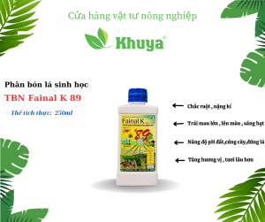 Phân bón hỗn hợp NK Fainal K 250ml Lớn trái nhanh - Nặng ký - Tươi lâu