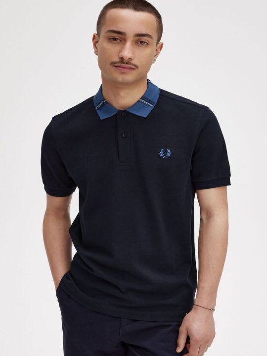 Fred Perry M6662 GRAPHIC COLLAR POLO SHIRT (Navy) | Lazada