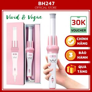 [FREESHIP+QUÀ TẶNG] Máy uốn tóc xoăn gợn sóng tự động mini 360 vivid & vogue chính hãng BH247 máy làm xoăn tóc mini máy tạo kiểu tóc bấm xoăn tóc gợn sóng Hàn Quốc