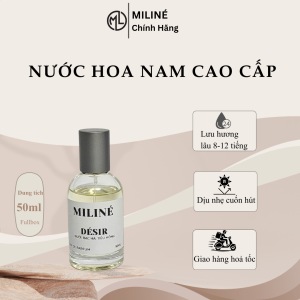 Nước Hoa Nam Miliné Désir 50ml Chính Hãng Thơm Lâu 24h Mùi Hương Nam Tính Sang Trọng Lịch Lãm Dành Cho Nam Giới