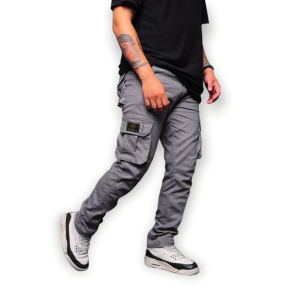 ZWECKOUT LABEL - Celana Kargo Panjang Pria Pdl Gunung Hiking Slim fit Cream