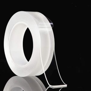 Thickness 1mm Double Sided Tape Nano Tape Home Appliance Waterproof Wall Stickers Reusable Adhesive Bathroom Home Kitchen Coration Tapes