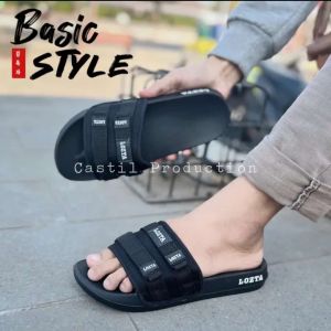 Sendal Slop Pria LOZTA BLACK - 01 Series Sandal Selop Distro Terbaru