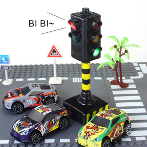 YAFEN Kids Mini Traffic Signs Light Speed Camera Toy with Music LED Traffic rule toy