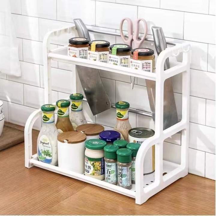 GXY 2 Tier Kitchen Organizer Storage Rack Condiments Spice Rack ...