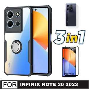 PROMO PAKET 3 INC 1 CASE INFINIX NOTE 30 / INFINIX NOTE 30 PRO / INFINIX NOTE 12 VIP 2022 Ultra Slim Shockproof Transparent Premium Softcase Anti Fall CINCIN RINKG