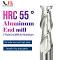XJL 2 flute aluminum end mill set keyway tungsten steel milling cutter Carbide end mill 1 to 12mm CNC tool machine HRC55° 1pcs/5pcs. 