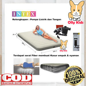 OLLYKIDS INTEX 64103 64759 Kasur Angin Ukuran 152x203x25cm Kasur Portable High Quality Maks 272kg