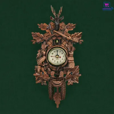 Vintage European Mini Cuckoo Wall Clock Antique Style Decorative Living Room Home Wall Decor Clock