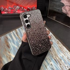Glitter Diamond Gradient Case for Samsung Galaxy S24 Ultra S23 S22 Plus S20 S21 Note 20 Bling Rhinestone Hard Shockproof Cover