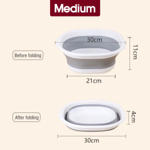 Foldable Washbasin Silicone 3 Size Multi-Purpose Square Folding Wash Basin Hangable Washing Dishes Home Washing Pail Saving Sapce Collapsible Basin