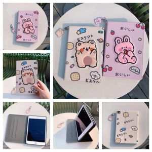 iPad Mini 1 2 3 4 5 6 Air Pro 9.7 5th/6th Leather Stand Case For 9th/7th/8th Gen 10.2 10.5 11.0 Cute Cartoon Shockproof Cover For Air 4 10.9" 2020 Pro 10.5-inch iPad 10.2- inch 2019 9.7-inch 2017/2018 Air3 10.5-inches