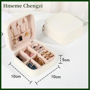 Hmeme Portable Travel Display Jewelry Case Boxes Storage Earring Ring Display Organizer Box