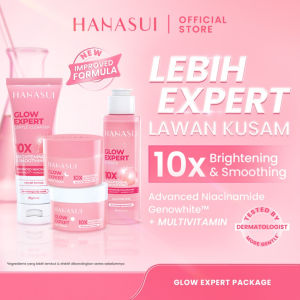 Hanasui Paket Glow Expert Series Flawless | Day Night Cream Essence Facial Wash