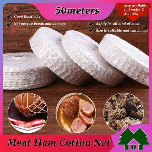 50M Cotton Meat Net Ham Sausage Net Butchers String Sausage Casing Net Roll PH