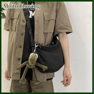 Moito Canvas Crossbody Bag Large Capacity Hip-Hop Street Style For Both Men And Women