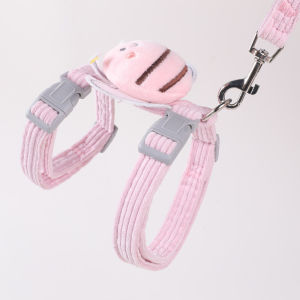 2026 Hot Sale [ Shipped from China ] Pet supplies cat harness and leash breathable small dog leash cartoon bee design for walking cats and dogs B3