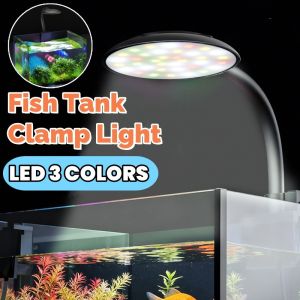 Fish Tank Light Aquarium Lamp LED USB-Plug Light Aquarium Accessories Colored Lights with Clip Lamp
