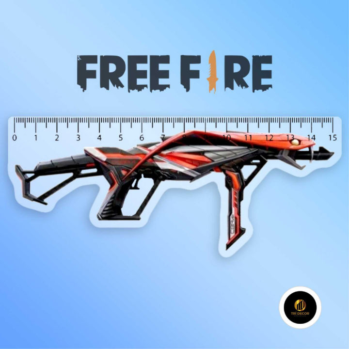Mô hình Thước Kẻ Học Sinh 15cm In Free Fire Cs Go Counter Strike Cf ...