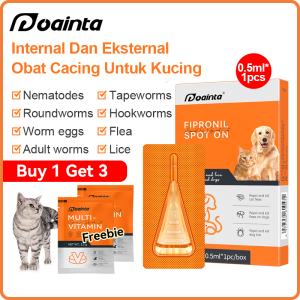 PUAINTA Obat Tetes Kutu Perawatan Tepat untuk Kucing dan Anjing Anti Kutu dan Kutu yang Ditargetkan pada Obat Anti Kutu Kucing Anjing