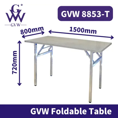 GVW【Rectangular】 Stainless Steel Foldable Table / Meja Lipat