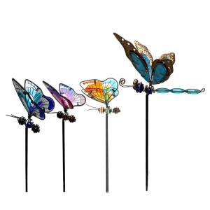 Butterflies Garden Stakes Decorations Outdoor 3D Butterflies Lawn Decorative Yard Decors Patio Accessories Ornaments