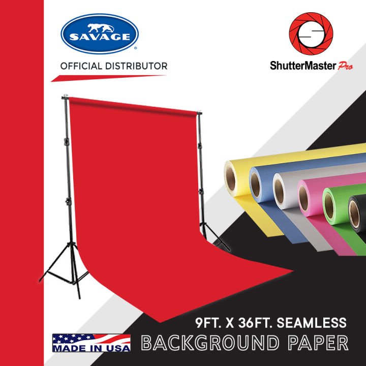 [Shuttermasterpro] Savage Seamless Background Paper 9ft x 36ft (2.7cm x 10.9cm) Lazada PH