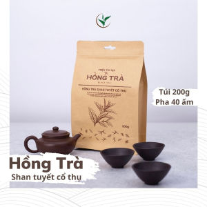 Hồng Trà Thiện Tài Trà Shan Tuyết Cổ Thụ Hà Giang (1 tôm 2 lá) Túi 200 gram