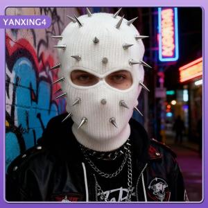 【YANXING4】 หมวกบีนนี่ปักหมุดสำหรับผู้ชาย หมวกไหมพรมสำหรับฤดูหนาวหมวกไหมพรมหมวกแฟชั่นเต็มหน้าหมวกสกีหมวกที่ปิดหูสำหรับขี่จักรยานยุทธวิธี