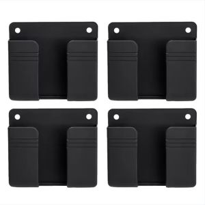【Swan Home】4Pcs Multifunction Wall Mounted Organizer Storage Box Punch Free for Remote Control Mobile Phone Plugs Cable Charging Holder