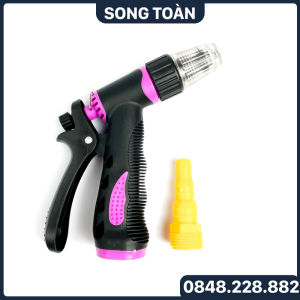 Đầu Phun Cầm Tay Tưới Cây Súng Phun Tưới Cây Tăng Áp Nhựa TOP Tặng Kèm Đầu Nối Ống 16x20mm