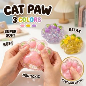 Squeeze Toy Cat Paw Soft Silicone Slow Rebound Stress Relief Desk Decor Gift