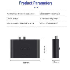 [In Stock] N-Power Bluetooth 5.2 Audio Receiver U Disk RCA 3.5mm AUX USB Stereo Music Wireless Adapter With Mic For Car