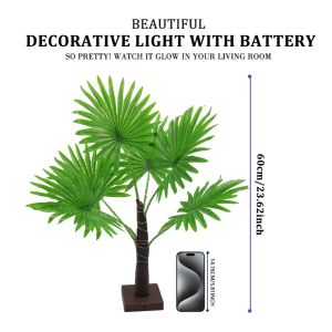30 LED Tree Lights Decorative Palm Tree Light Luminous Tree Light USB&Battery Powered Room Festive Atmosphere Decoration