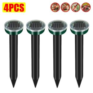 8ชิ้นเครื่องไล่หนูสารไล่หนูแมลงรบกวนอัลตราโซนิกพลังงานแสงอาทิตย์โคมไฟกลางแจ้งสวนหลังบ้าน