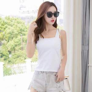 GanLai Vest Wide Shoulder Suspender Bottom Vest with Inner Suspender Vest for Women Wearing Trend Slimming Thin Bottom Top for Women Vest