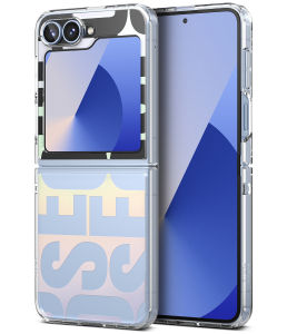 RINGKE® FUSION DESIGN Samsung Galaxy Z Flip 7 FE/ Flip 6 Clear Hard Back with Seoul Design Shockproof TPU Bumper Phone Cover Case