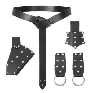 Multiuse roleplay Phụ Kiện Bộ Đai đeo với đinh tán Studded thiết kế và trang trí Pouch cho Halloween tổ chức sự kiện dressingup