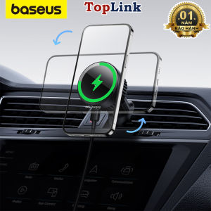 Đế Sạc Không Dây 15w Trên Xe Hơi Ô Tô Baseus Magpro Cho IPhone 12 13 14 15 SamSung Google Pixel HuaWei