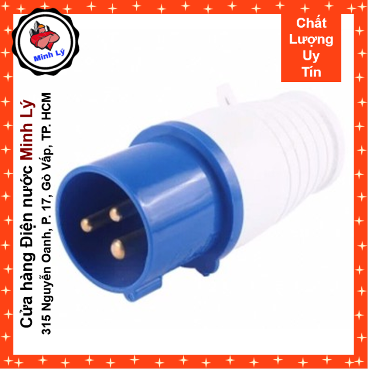[HCM]Ổ Cắm – Phích Cắm 1 pha 3 chấu Công nghiệp Cao Cấp (16A/ 220 ...