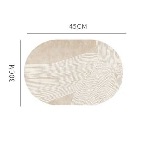 NCNC Không thấm nước Thảm trải bàn bằng da PVC hình bầu dục Cách nhiệt Chịu nhiệt độ cao Tấm lót đĩa Có thể giặt Chống trượt Đế Lót Ly Bàn nấu ăn