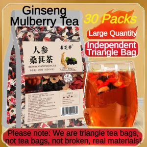人参桑葚茶Ginseng Mulberry Tea Bag Red Date养生茶 Health Tea人参五宝茶 Ginseng Five Treasure Tea三角包 Triangle Bag
