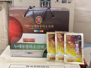 Nước đông trùng hạ thảo Hàn Quốc cao cấp 30 gói x 70 ml - ổn định huyết áp tốt cho người cao tuổi