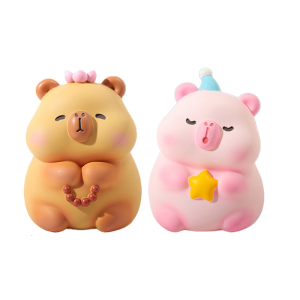 Resins Piggy Banks for Kids Medium Size Cartoon Kapibara Statue Money Holders for Birthdays Easters Christmas Gift