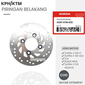 KPH/KTM PIRINGAN CAKRAM BELAKANG SUPRA X 125 BLADE NEW CS1/ HONDA/ PIRINGAN CAKRAM/ PIRINGAN DISC/