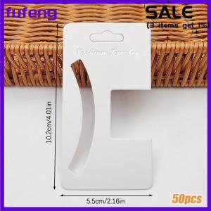 fufeng 50pcs Display Cards For Hair Claw Clip Paper Card Headdress Card Hair Decoration Package DIY Jewelry Cardboard Package Hair Clips Craft Hang Tag Card