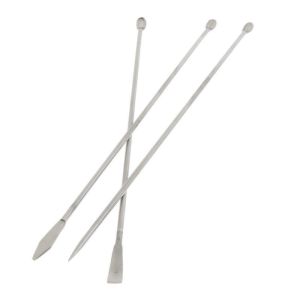 3Pcs Laboratory Spatula Spoon Micro Medicine Spoon Stainless Steel 22cm Double Ended For Lab Use