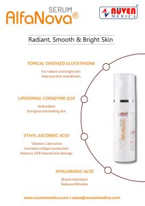 AlfaNova Glutathione Brightening Serum | Vitamin C + CoQ10 + Hyaluronic Acid | Anti-Ageing Glow Serum Singapore