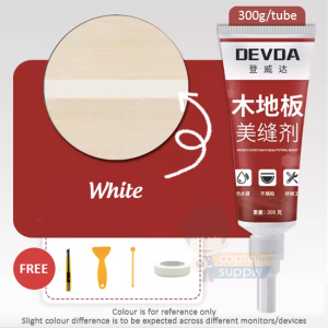(SG Seller) ★ Vinyl Flooring Waterproof Seaming Repair Paste ★ Gap Grout Filler Wood Furniture Touch Up DIY Sealant Seamless Sealer Sealing Filling Agent Floor Tile Line Baseboard Door Window Frame Hole Groove Crack Patching Paint Tube Brown Walnut Oak