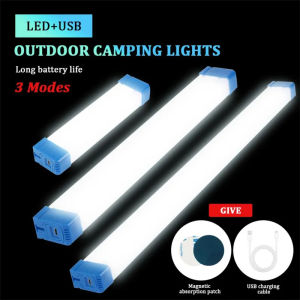 30W 60W 80W LED Charging Emergency Light Tube USB Magnetic Suction Charging Light Tube Portable Outdoor Night Market Camping Household【ready stock】